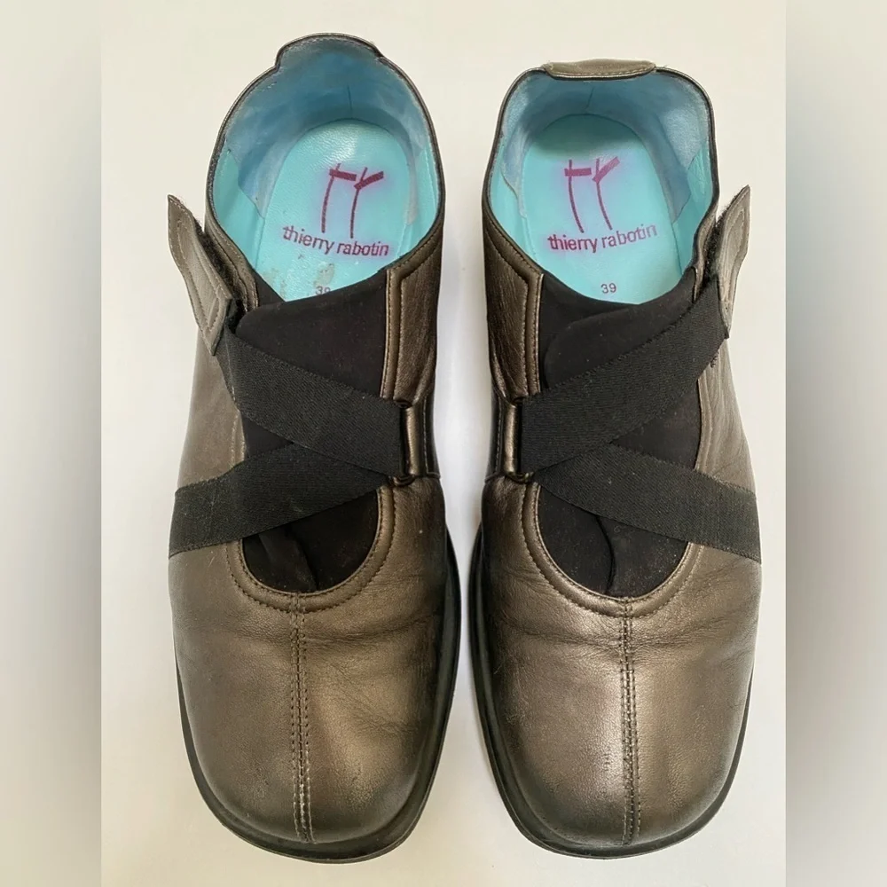 Thierry Rabotin Lena Women's Brinze Metallic Leather Walking Shoes 39
